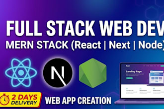 build your custom landing page or web app in react and node js