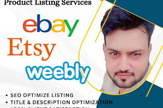 do ebay product upload, ebay listing, ebay seo listing and ebay product listing
