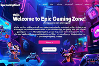 design gaming website, anime website, mmorpg website, comic wordpress website