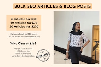 write high quality bulk SEO articles and blog posts