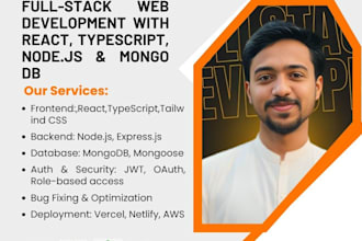 develop react js nodejs express nextjs mongodb mysql restapi mern stack web app