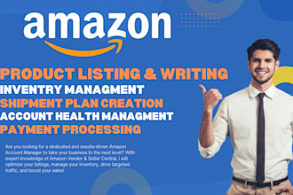 be your amazon vendor and seller account manager