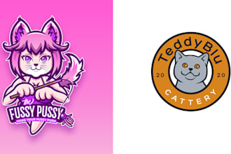 design modern pet, dog, cat, or animal cartoon mascot logo