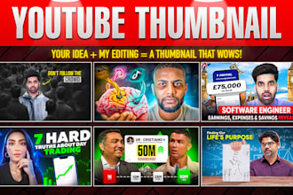professional youtube thumbnail designer, high CTR, viral style thumbnails