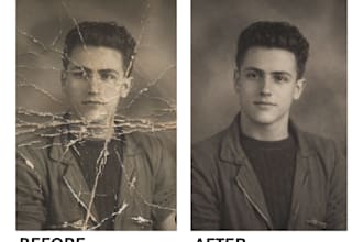 fix old photos back to its original state using ai