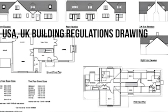 do usa, uk building regulations drawing, and detailed construction drawing
