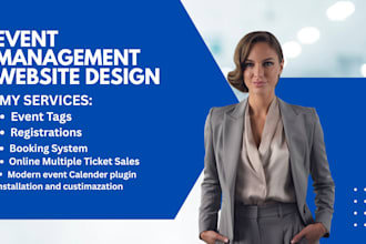 build your event listing website, event ticket selling website and event website