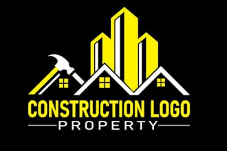 make real estate, roofing, construction logo
