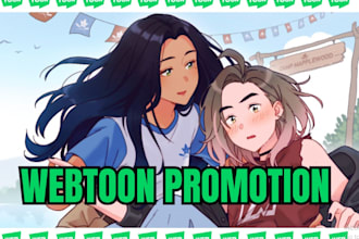 do organic and viral webtoon promotion, wattpad, manga, tapas to target audience