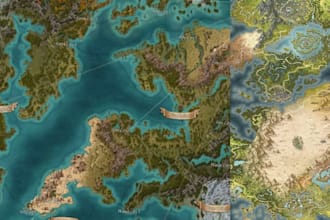 design fantasy map illustration battle map village map rpg map world map