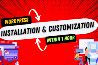 do install wordpress, demo import, customization within 1 hour