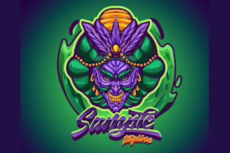 create cannabis mascot logo