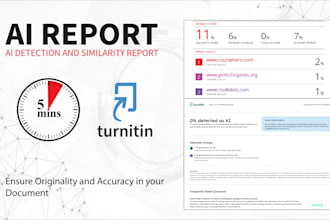 generate plagiarism and ai detection report for your document in 5 minutes
