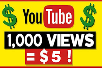 get real 10k youtube views with organic promotion usa audience