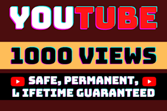 get real 10k youtube views with organic promotion usa audience