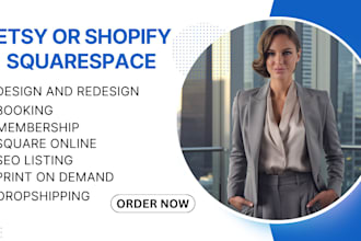 set up etsy shopify squarespace square online ecwid print on demand printful