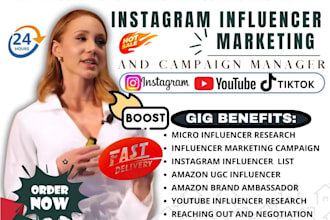 be instagram influencer research campaign marketing outreach influencer manager