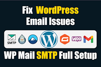fix wordpress email issues, wp mail SMTP full setup
