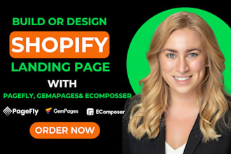 build shopify landing page with gempage, pagefly, ecomposer page builder