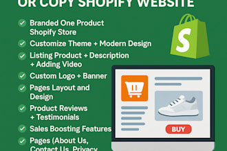 build shopify expert ecommerce website, branded fashion clothing shopify
