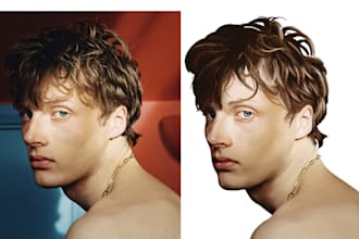 draw a realistic and lifelike digital portrait from your photo