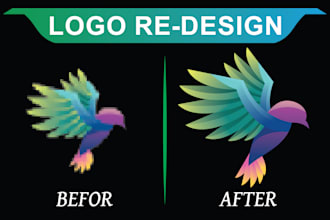 design or redesign refresh update modify color change jpg to png logo