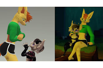 texture rig upload vrchat avatar furry vrc 3d character model vr chat pc quest