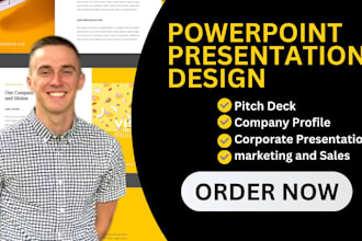 design pitch deck, canva, google slides, powerpoint presentation for  business