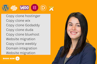 do wordpress website on hoostinger, godaddy, bluehost, duda, weebly website