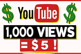 get real 10k youtube views with organic promotion usa audience