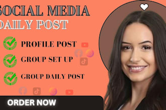 create daily social media post for any of your social media account ads campaign