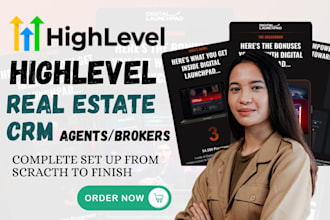 set up gohighlevel real estate CRM, idx, ai automation, and follow up system,ghl