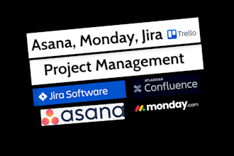 set up asana, clickup, monday and jira for project management