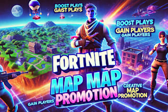 do organic fortnite promotion, map promotion, online games
