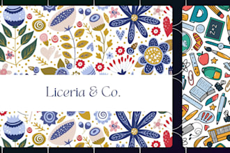 seamless pattern design fabric, wallpaper and branding