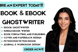 be your ebook ghostwriter, KDP book writer journal design, self help book writer