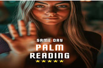 do same day palm reading, psychic hand reading