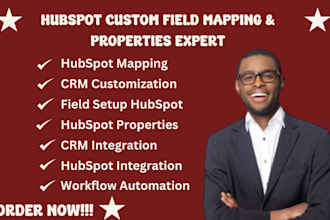 do custom field mapping custom properties setup in hubspot