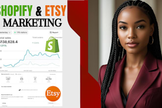 boost shopify etsy SEO social ads marketing promotion shopify etsy traffic sales