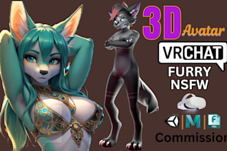 create vrchat avatat furry avatar nsfw avatar vrc avatar model for PC and quest
