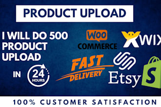 upload 500 winning products add import products listing on wix shopify 24 hours