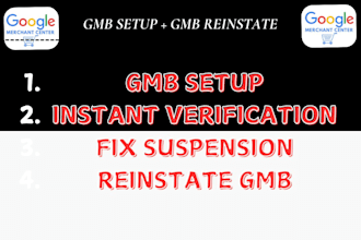 setup gmb, instant verification and reinstate suspended gmb