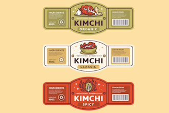 design product label design and product label packaging for cosmetics, wine, oil