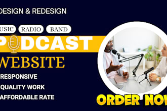 create music website for band podcast dj radio artist studio
