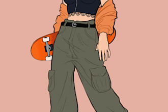 draw digital character fanart or your original charcter