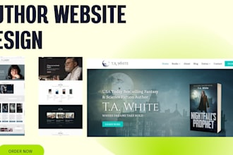author website design ebook website book portfolio children website with SEO