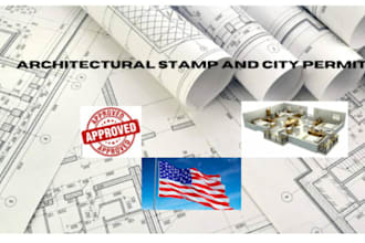 provide certified architectural design, pe stamps, mep floor plans, city permit