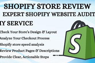 review, audit your shopify store or website to boost   your conversions, sales
