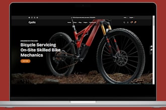 design bicycle website, bicycle shopify store, bike website, bicycle, bike store