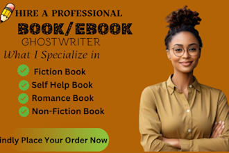 do fiction book ghostwriter, romance ghostwriter, self help ebook ghostwriter